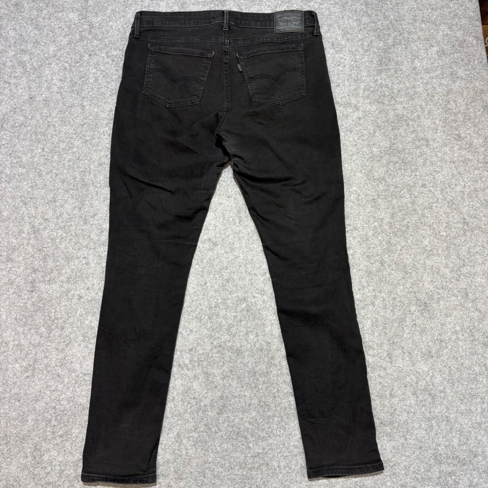 Levis 711 Skinny Jeans Womens 31 Black Denim Mid Rise Stretch Pants 0502